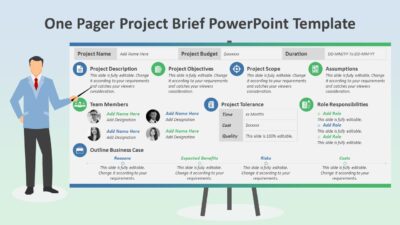 One Pager Project Brief PowerPoint Template