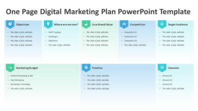 One Page Digital Marketing Plan PowerPoint Template