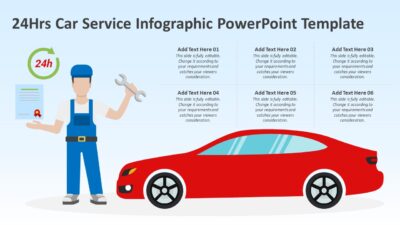 24Hrs Car Service Infographic PowerPoint Template