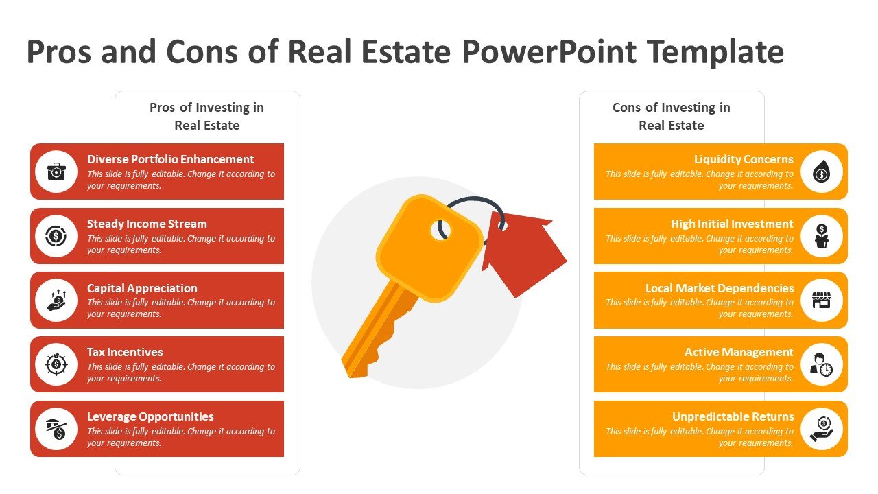 Pros and Cons of Real Estate PowerPoint Template