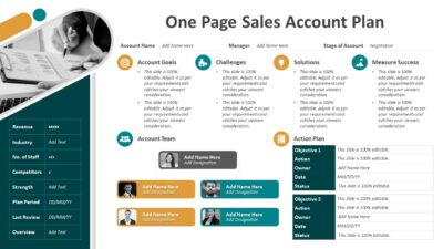 One Page Sales Account Plan PowerPoint Template