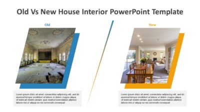 Old Vs New House Interior PowerPoint Template