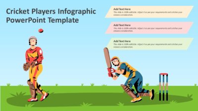 Cricket Players Infographic PowerPoint Template