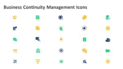 Business Continuity Management Icons PowerPoint Template