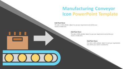 Manufacturing Conveyor Icon PowerPoint Template