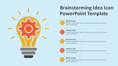 Brainstorming Idea Icon PowerPoint Template