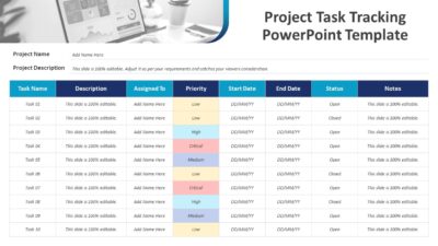 Project Task Tracking PowerPoint Template