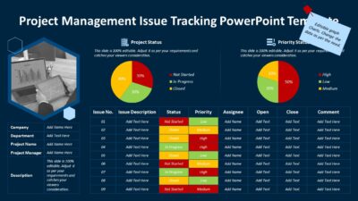 Project Management Issue Tracking PowerPoint Template