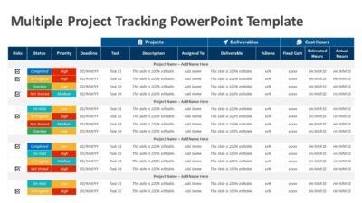 Multiple Project Tracking PowerPoint Template
