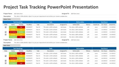Project Task Tracking PowerPoint Presentation