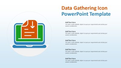 Data Gathering Icon PowerPoint Template