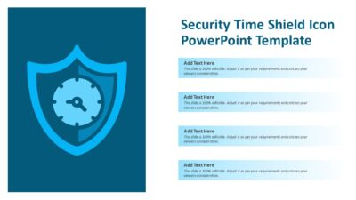 Security Time Shield Icon PowerPoint Template