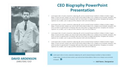 CEO Biography PowerPoint Presentation