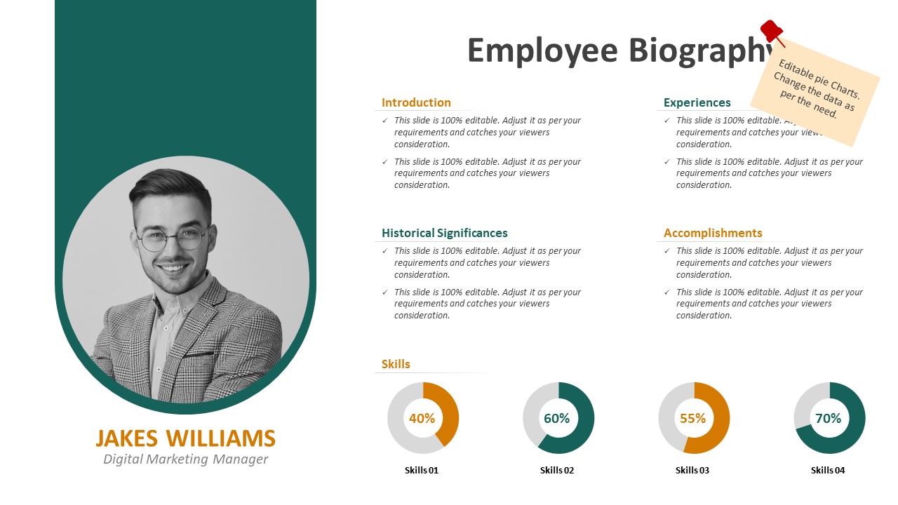 Employee Biography PowerPoint Presentation | PPT Templates