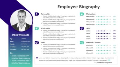 Employee Biography PowerPoint Template