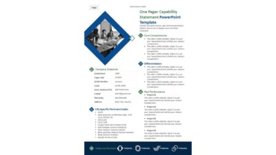 One Pager Capability Statement PowerPoint Presentation