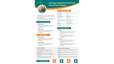 One Pager Capabilities Statement PowerPoint Template