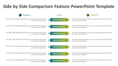 Side by Side Comparison Feature PowerPoint Template