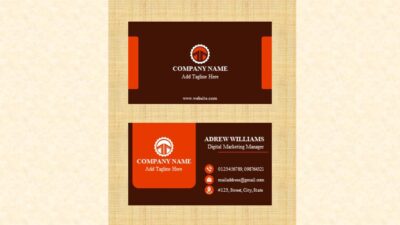 Business Card PowerPoint Slide