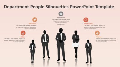 Department People Silhouettes PowerPoint Template