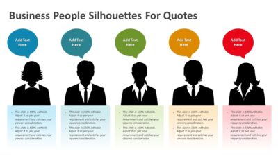 Business People Silhouettes For Quotes PowerPoint Template