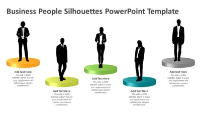 Business People Silhouettes PowerPoint Template