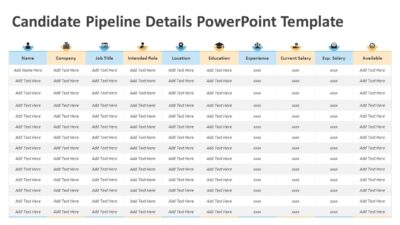 Candidate Pipeline Details PowerPoint Template