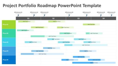 Project Portfolio Roadmap PowerPoint Template