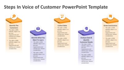 Steps In Voice of Customer PowerPoint Template
