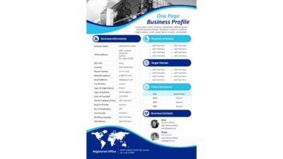 One Page Business Profile PowerPoint Presentation