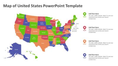 Map of United States PowerPoint Template
