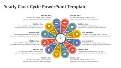 Yearly Clock Cycle PowerPoint Template