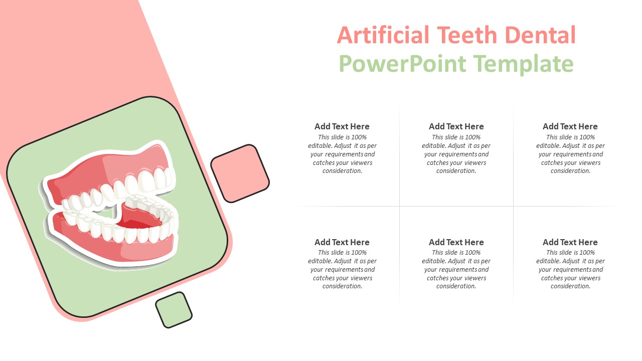 Artificial Teeth Dental PowerPoint Template PPT Templates Artificial Teeth Dental PowerPoint Template PPT Templates