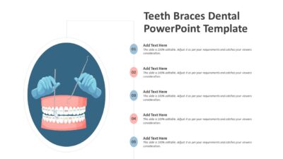 Teeth Braces Dental PowerPoint Template