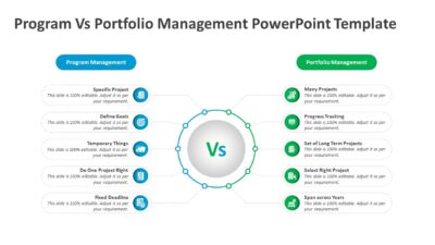 Program Vs Portfolio Management PowerPoint Template