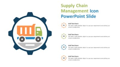 Supply Chain Management Icon PowerPoint Slide