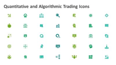 Quantitative and Algorithmic Trading Icons PowerPoint Template