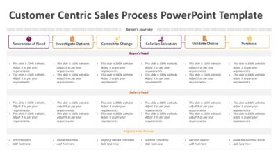Customer Centric Sales Process PowerPoint Template