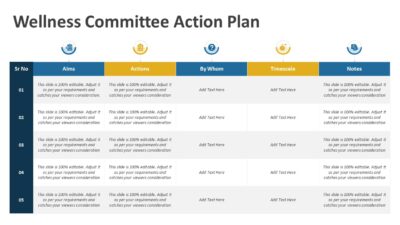 Wellness Committee Action Plan PowerPoint Template