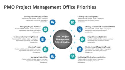 PMO Project Management Office Priorities PowerPoint Template
