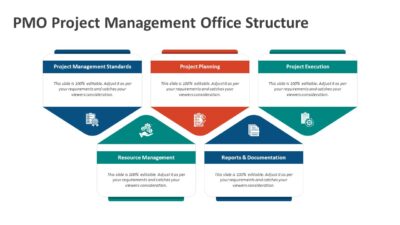 PMO Project Management Office Structure PowerPoint Template