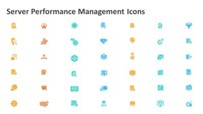 Server Performance Management Icons PowerPoint Template