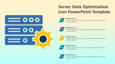 Server Data Optimization Icon PowerPoint Template