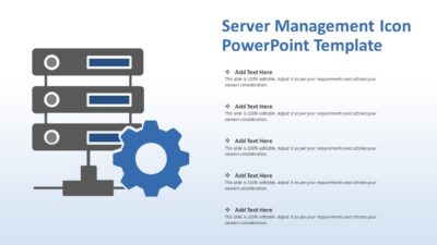 Server Management Icon PowerPoint Template