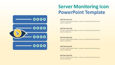 Server Monitoring Icon PowerPoint Template