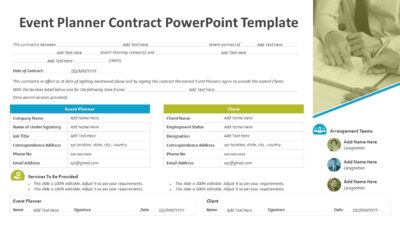 Event Planner Contract PowerPoint Template