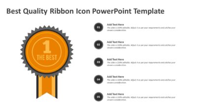 Best Quality Ribbon Icon PowerPoint Template