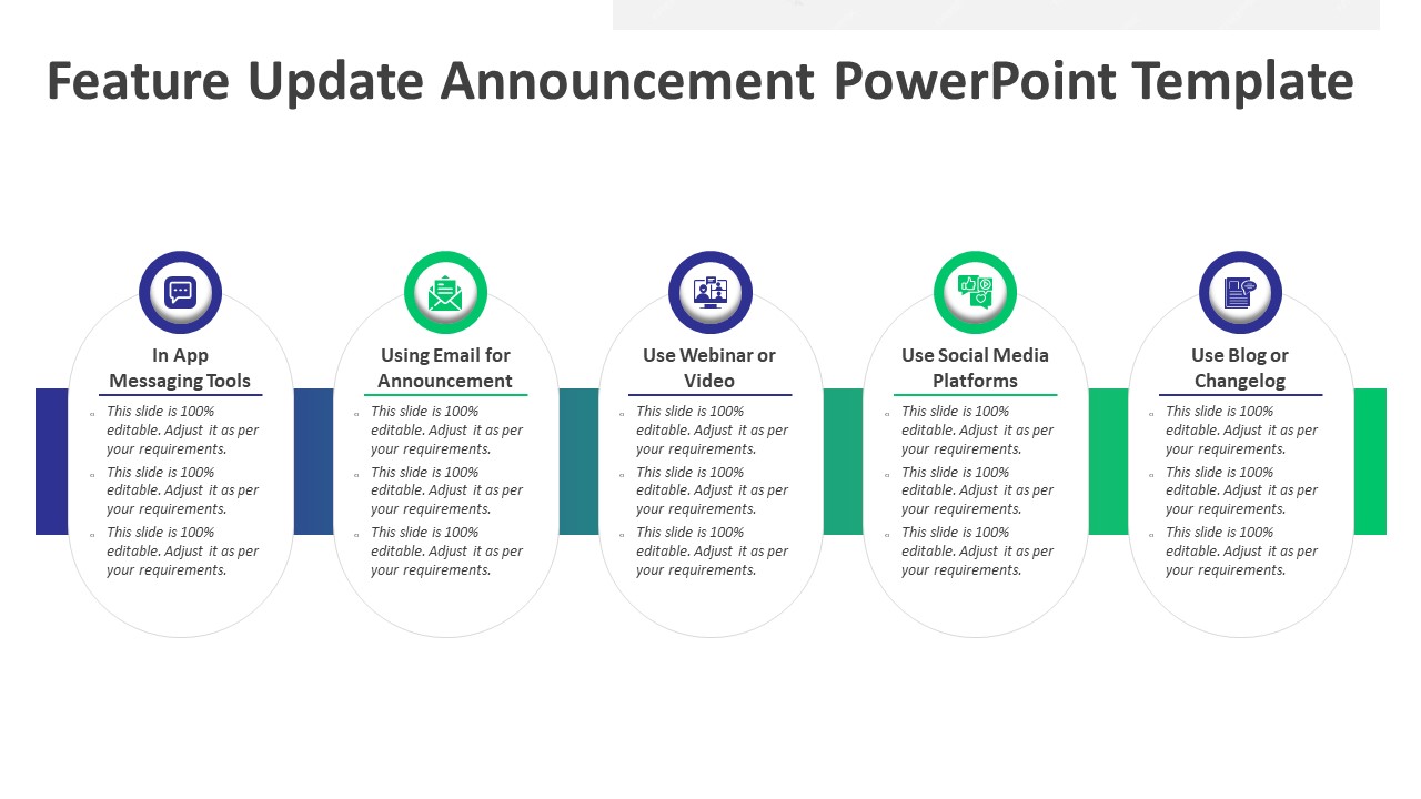 Feature Update Announcement PowerPoint Template | PPT Slides