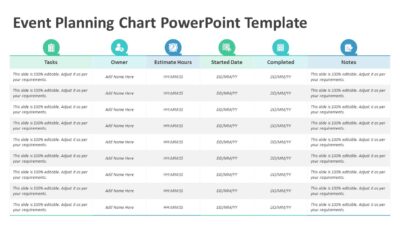 Event Planning Chart PowerPoint Template