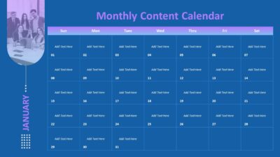 Monthly Content Calendar PowerPoint Presentation